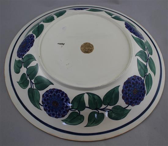 Louise and Alfred Powell with Millicent Taplin design for Wedgwood. A Persian lustre pottery charger, c.1920, 40cm